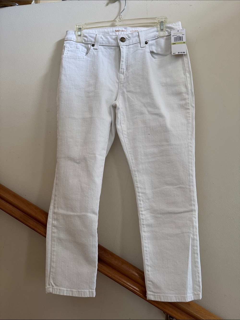 Michael Kors Men’s White Slim Straight Jeans